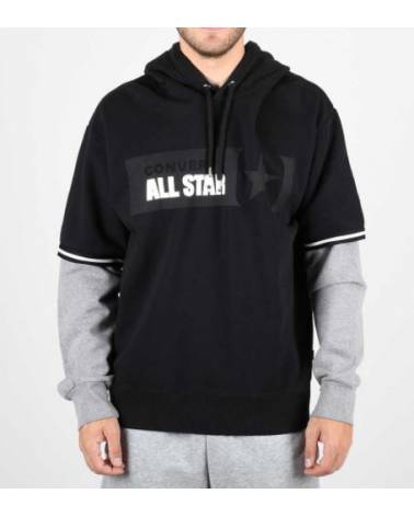 CONVERSE FELPA SCRITTA & STELLA SU RIQUADRO CENTRO