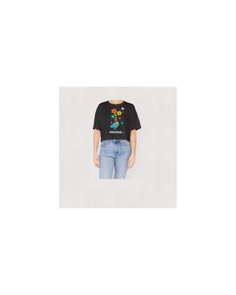 CONVERSE T-SHIRT LOGO COLOR FLOWER