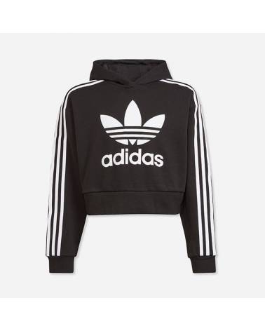 ADIDAS FELPA HOODIE ADICOLOR CROPPED JR BLACK
