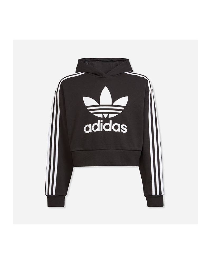 ADIDAS FELPA HOODIE ADICOLOR CROPPED JR BLACK