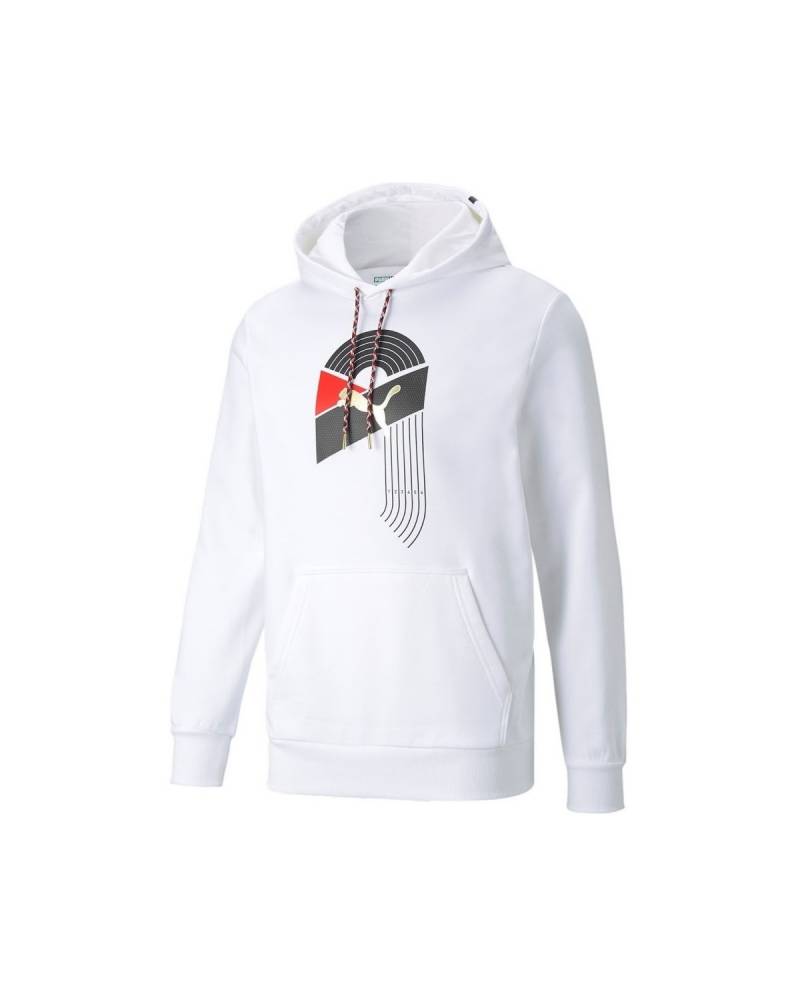 PUMA FELPA C/CAP COT. GARZATO AS GRAPHIC HOODIE