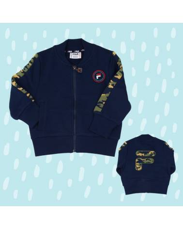 FILA GIACCA CON ZIP KIDS OLIVIER COT.GARZ