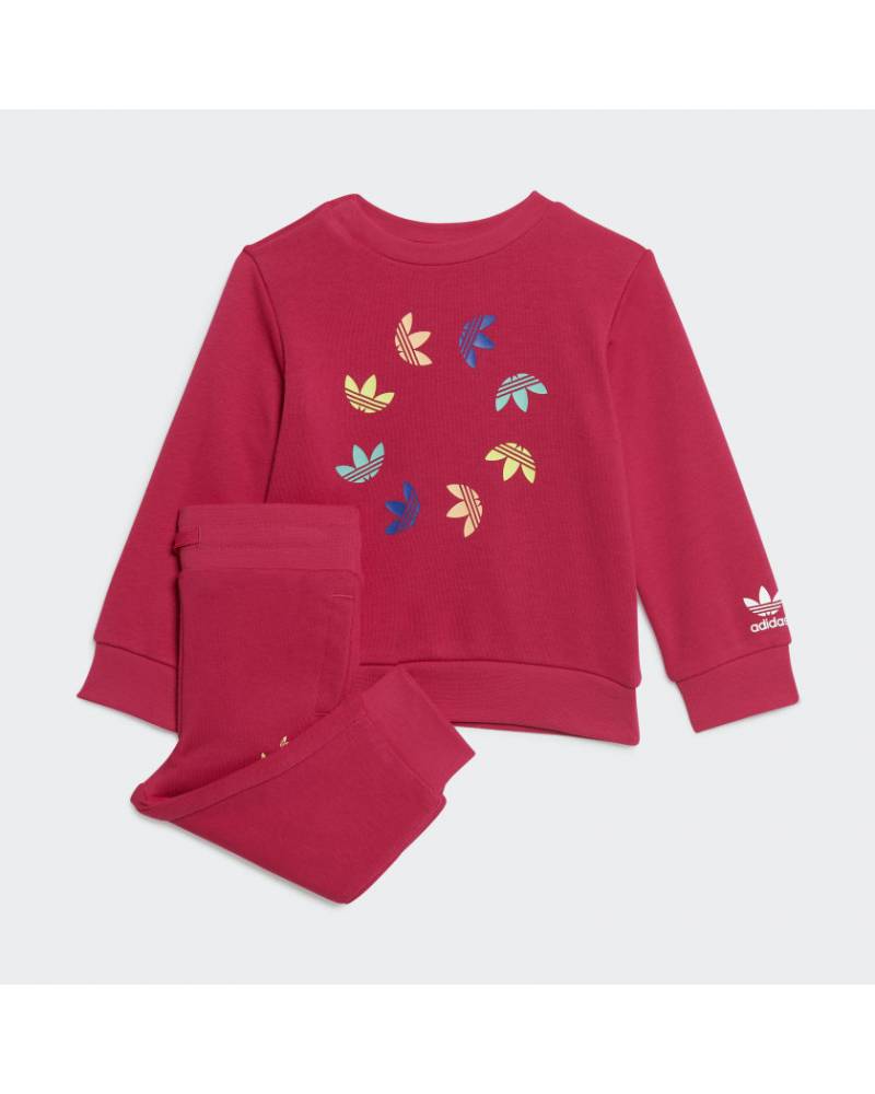 ADIDAS TUTINA INFANT ADICOLOR CREW SET FUCSIA