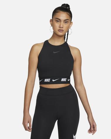 NIKE TOP CORTO ELASTICO SWOOSH W