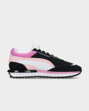 PUMA CITY RIDER BLACK-WHITE-OPERA MAUVE