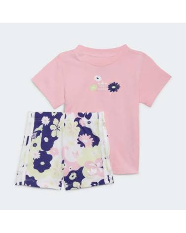 ADIDAS T-SHIRT E SHORTS FLOWER PRINT INFANT
