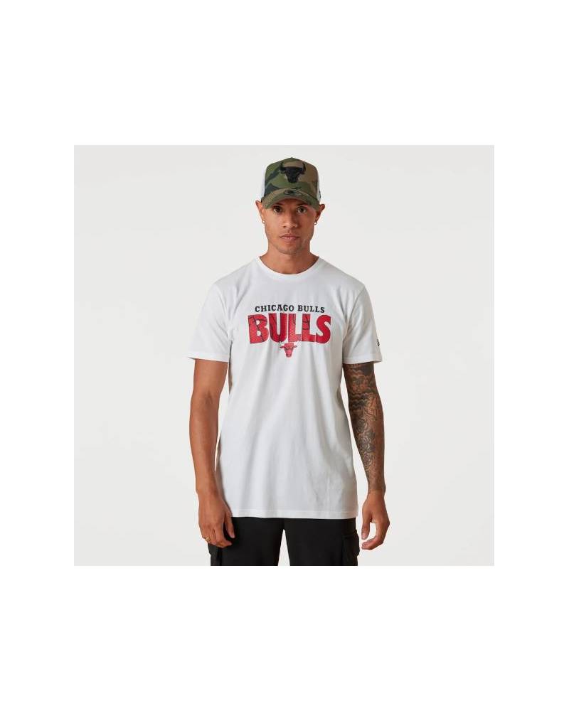 NEW ERA T-SHIRT CHICAGO BULLS NBA WORDMARK WHITE