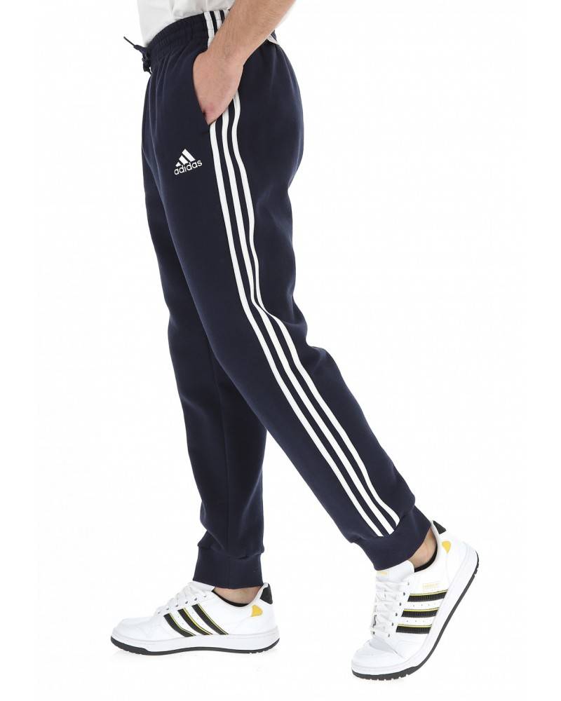 ADIDAS PANTALONE ESS TAPERED CUFF 3S FELPATO BLU