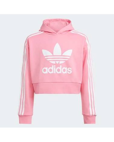 ADIDAS FELPA HOODIE ADICOLOR CROPPED JR PINK