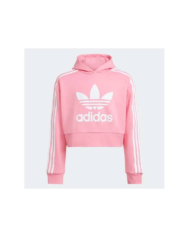 ADIDAS FELPA HOODIE ADICOLOR CROPPED JR PINK