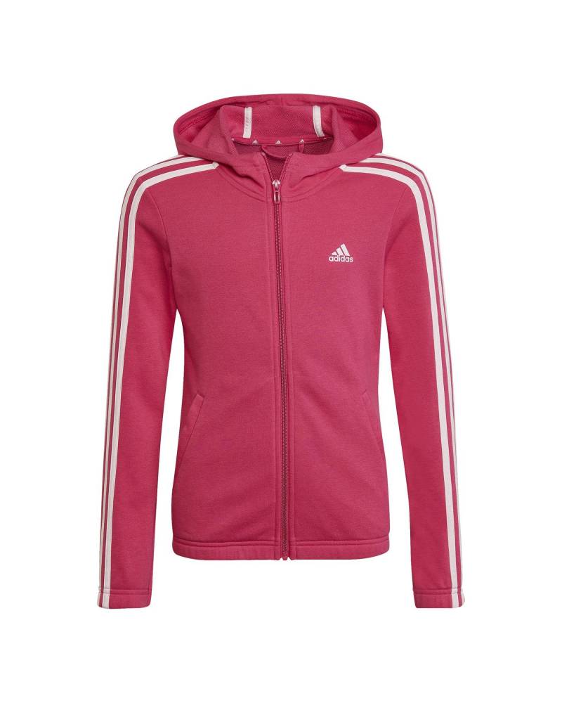 ADIDAS FELPA ZIP+CAPPUCCIO 3 STRIPES ESS JR FUCSIA