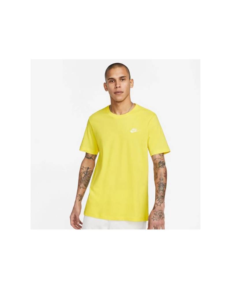 NIKE T-SHIRT LOGO PICCOLO PETTO YELLOW