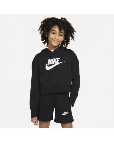 NIKE FELPA CAP CROPPED JR GARZATO LOGO CENTR