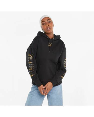 PUMA FELPA CAPPUCCIO CLASSICS GRAPHICS GARZATO W