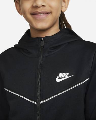 NIKE DD4006 FELPA CAP E ZIP LOGHINI CUCITURE ACET
