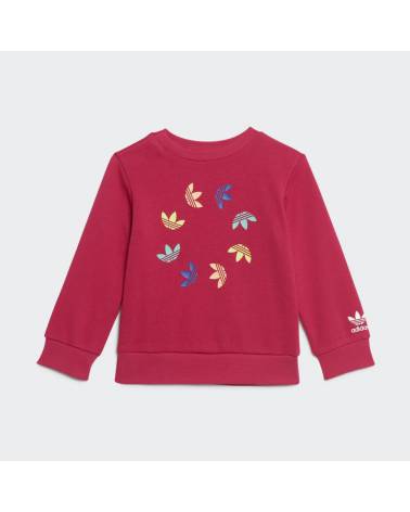 ADIDAS TUTINA INFANT ADICOLOR CREW SET FUCSIA
