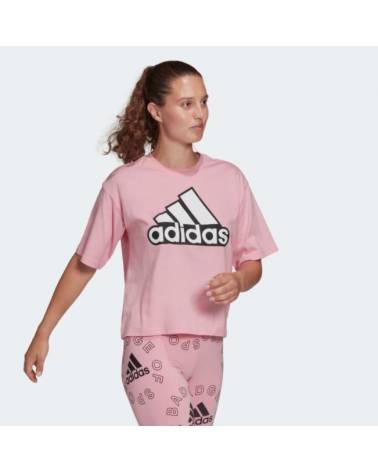 ADIDAS T-SHIRT LOGO BOXY PINK