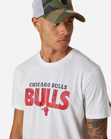 NEW ERA T-SHIRT CHICAGO BULLS NBA WORDMARK WHITE