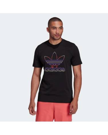 ADIDAS T-SHIRT TREFOIL CUCITO  BLACK