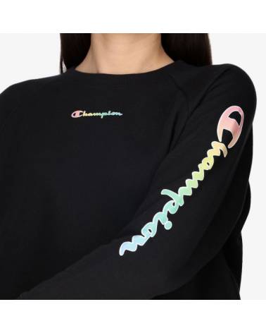 CHAMPION FELPA CROPPED CON LOGO ESTESO ARCOBALENO