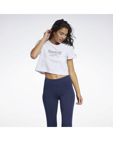 REEBOK T-SHIRT CLASSICS FOUNDATION CROP BIG LOGO