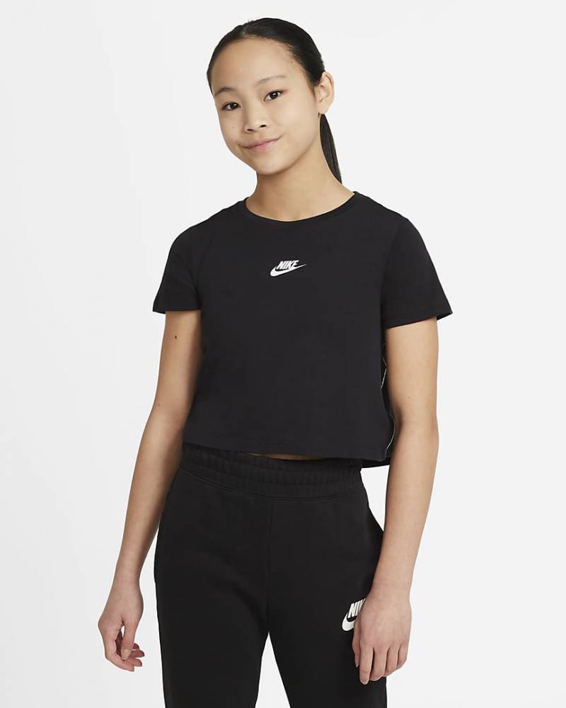 NIKE T-SHIRT CROP NSW REPEAT JR
