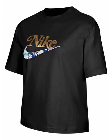 NIKE T-SHIRT SWOOSH DORATO E FLOREALE JR