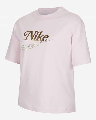 NIKE T-SHIRT SWOOSH DORATO E FLOREALE JR